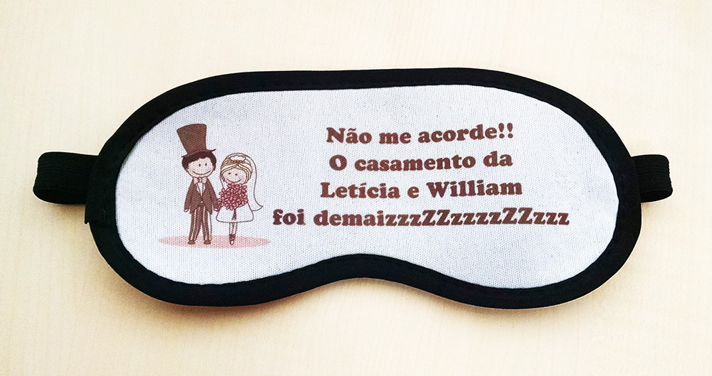 Personalização de máscara de dormir